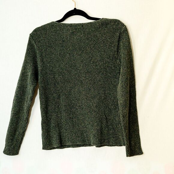 Vintage Northeast Knitting Mills pullover sweater M/L green knit - Picture 4 of 6